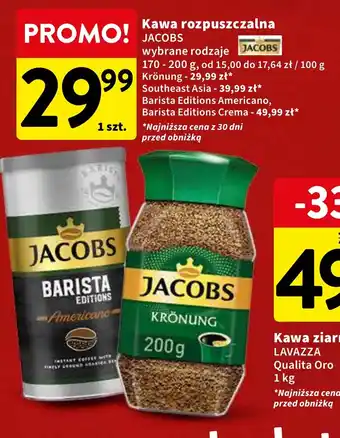 Intermarche Kawa rozpuszczalna JACOBS 170-200 g oferta