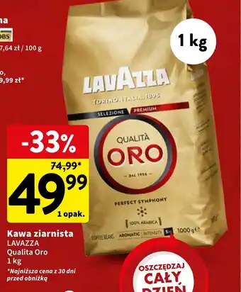 Intermarche Kawa ziarnista Qualita Oro LAVAZZA 1 kg oferta