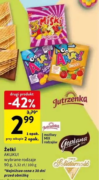 Intermarche Żelki AKUKU! 90 g oferta