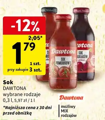 Intermarche Sok Dawtona 0,3 l oferta