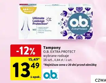 Intermarche Tampony O.B. EXTRA PROTECT 16 szt. oferta
