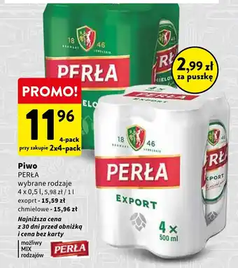 Intermarche Piwo PERŁA 4 x 0,5 l oferta