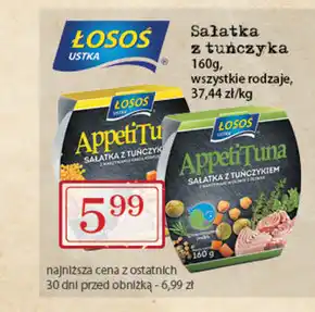 Społem Łosoś Ustka AppetiTuna Sałatka z tuńczykiem i warzywami w oliwie z oliwek 160 g oferta