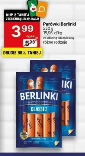 Delikatesy Centrum Berlinki Classic Kiełbasa 250 g oferta