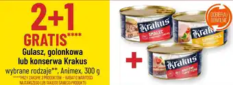 Polomarket Gulasz golonkowa lub konserwa Krakus Animex 300 g oferta