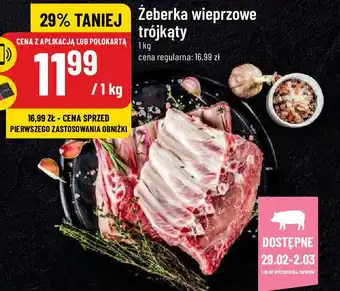 Polomarket Żeberka wieprzowe trójkąty 1kg oferta