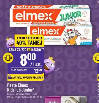 Polomarket Pasta Elmex Kids lub Junior Colgate Palmolive 50 - 75 ml oferta