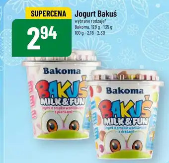 Polomarket Jogurt Bakuś Bakoma 128-135g oferta