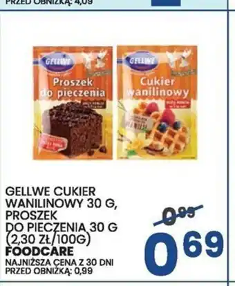 Wafelek FOODCARE GELLWE CUKIER WANILINOWY 30 G oferta