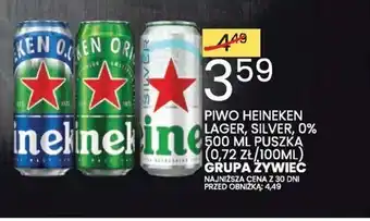 Wafelek GRUPA ŻYWIEC PIWO HEINEKEN LAGER, SILVER 500 ML oferta