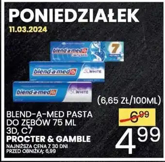 Wafelek BLEND-A-MED PASTA DO ZĘBÓW 75 ML oferta