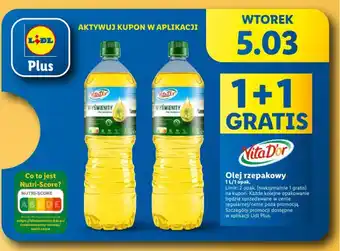 Lidl Vita Dor Olej rzepakowy 1l oferta