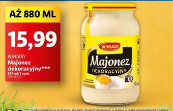 Lidl WINIARY Majonez dekoracyjny 880 ml oferta
