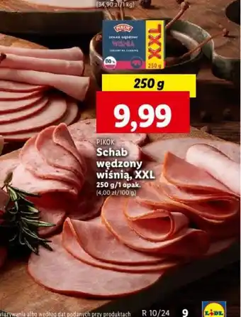 Lidl PIKOK Schab wędzony wiśnią, XXL 250 g oferta