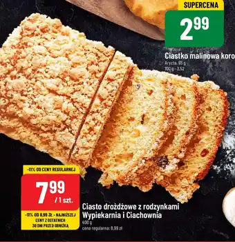 Polomarket Ciasto drożdżowe z rodzynkami Wypiekarnia i Ciachownia 400g oferta
