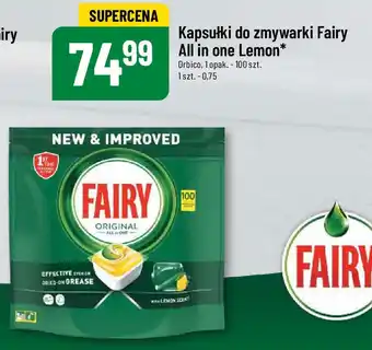 Polomarket Kapsułki do zmywarki Fairy All in one Lemon Orbico, 100szt oferta