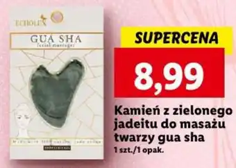 Lidl Kamień z zielonego jadeitu do masażu twarzy gua sha oferta