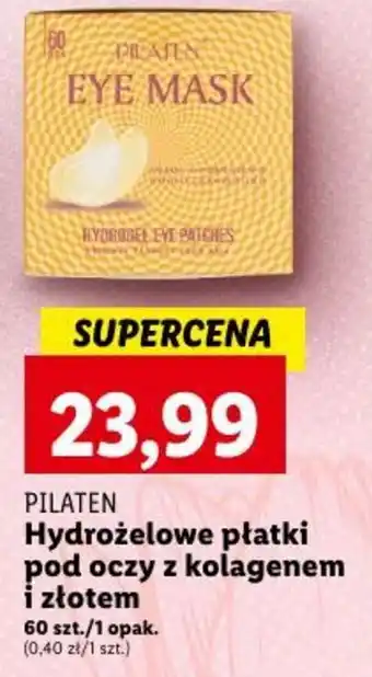 Lidl Hydrożelowe płatki pod oczy z kolagenem i złotem oferta