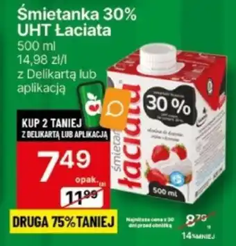 Delikatesy Centrum Śmietanka 30% UHT Łaciata 500ml oferta