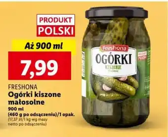 Lidl Ogórki kiszone małosolne 900 ml oferta