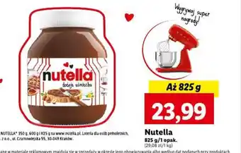 Lidl Nutella 825 g/1 opak. oferta