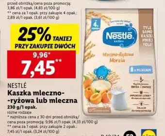 Lidl Kaszka mleczno-ryżowa lub mleczna 230 g oferta