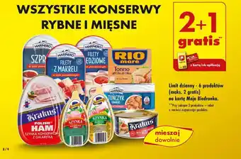 Biedronka WSZYSTKIE KONSERWY RYBNE I MIĘSNE oferta