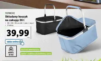 Lidl TOPMOVE Składany koszyk na zakupy 26l oferta