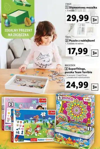 Lidl TREFL Puzzle z naklejkami oferta
