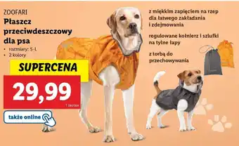Lidl ZOOFARI Płaszcz przeciwdeszczowy dla psa oferta