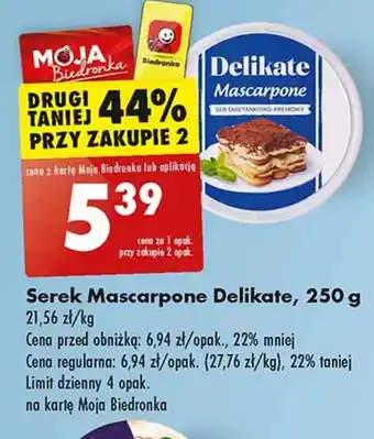 Biedronka Serek Delikate oferta