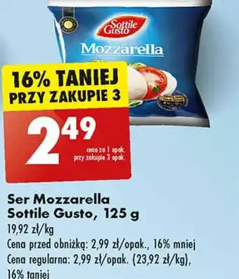 Biedronka Ser Sottile Gusto oferta