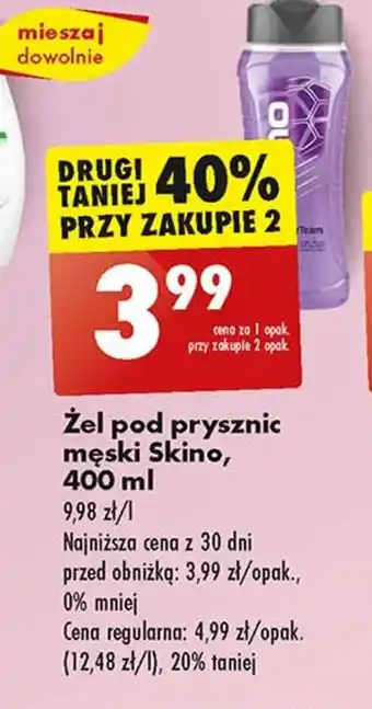 Biedronka Żel pod prysznic Skino oferta