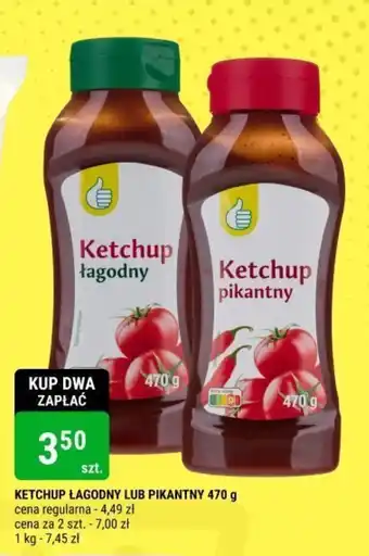 bi1 KETCHUP ŁAGODNY LUB PIKANTNY 470 g oferta