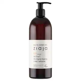 Lidl Ziaja Baltic Home Spa fit Żel 3 w 1 do mycia twarzy ciała i włosów mango 500 ml oferta
