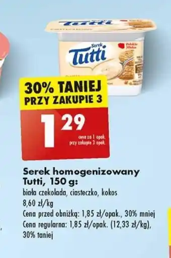 Biedronka Serek homogenizowany Tutti, 150 g oferta