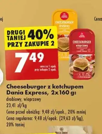 Biedronka Cheeseburger z ketchupem Dania Express, 2x160 g oferta