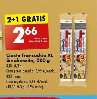Biedronka Smakowite Ciasto francuskie XL 300 g oferta