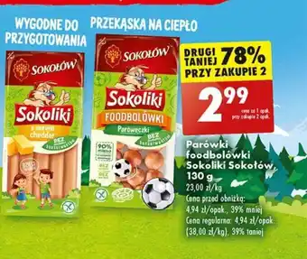 Biedronka Sokołów Parówki foodbolówki Sokoliki 130 g oferta