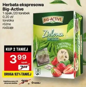 Delikatesy Centrum Herbata ekspresowa Big Active 20 torebek oferta