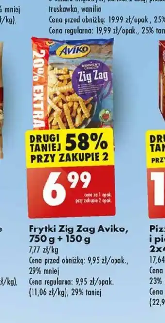 Biedronka Aviko Frytki Zig Zag 750 g + 150 g oferta