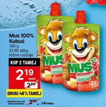 Delikatesy Centrum Mus 100% Kubuś 100g oferta