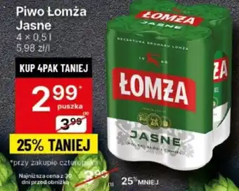 Delikatesy Centrum Piwo Łomża Jasne 0,5l oferta