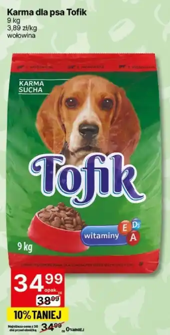 Delikatesy Centrum Karma dla psa Tofik 9 kg oferta