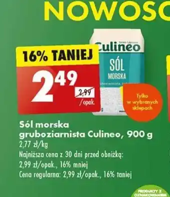 Biedronka Culineo Sól morska gruboziarnista 900 g oferta