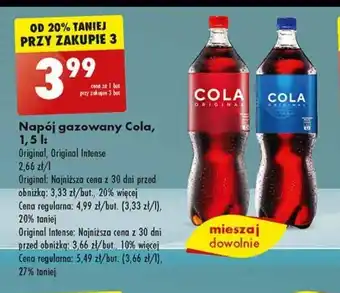 Biedronka Napój gazowany Cola, 1,5l oferta