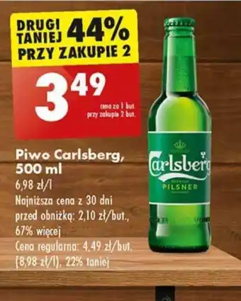 Biedronka Piwo Carlsberg, 500 ml oferta