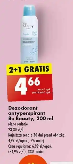 Biedronka Be Beauty Dezodorant antyperspirant 200 ml oferta