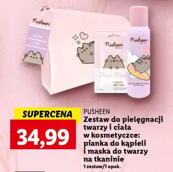 Lidl PUSHEEN Zestaw do pielęgnacji twarzy i ciała w kosmetyczce: pianka do kąpieli i maska do twarzy oferta