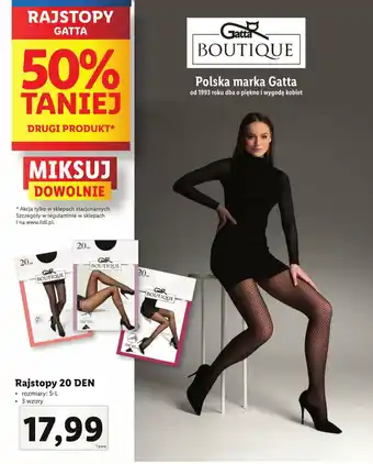 Lidl GATTA Rajstopy 20 DEN oferta